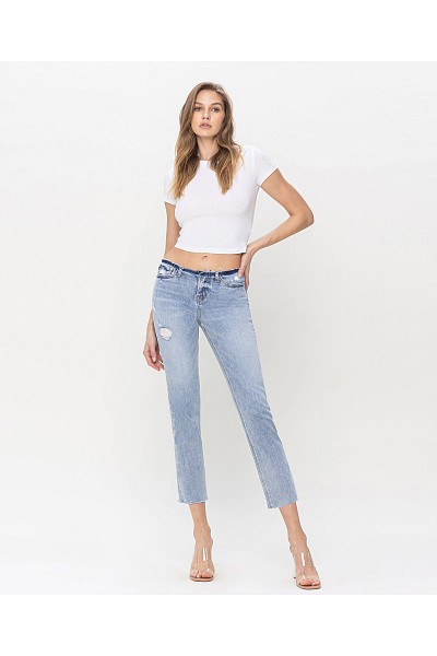LOW RISE STRETCH CROP STRAIGHT